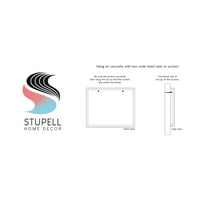 Stupell Industries Apstraktna Plava Šumska Staza Drveće Pejzažna Slika Bijelo Uokvirena Umjetnost Print Zidna