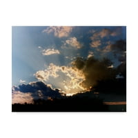 Zaštitni znak likovne umjetnosti zalazak sunca na tamnom oblaku Art Audrey