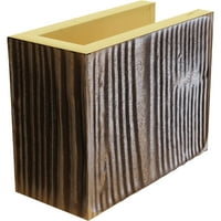 Ekena Millwork 6 H 8 D 60 W Sandblasted Fau Wood kamin Mantel Kit w Alamo Corbels, Premium Aged