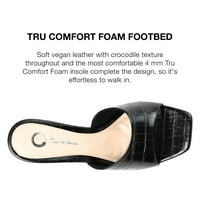 Kolekcija Journee Womens Vivvy Tru Comfort Foam Slip On Open Square Toe Wedge Sandale
