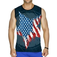 HFYIHGF muški tenkovi 4. srpnja Dan nezavisnosti SAD za zastavu majice bez rukava teretana Fitness Singlet