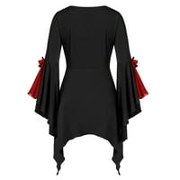 Ayolanni dukserica za žene Trendy Women Halloween Gothic Criss Cross Secqured Imed Leatterfly rukava majica