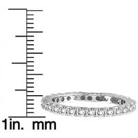 14k Bijelo zlato ct TDW dijamant vječnost bend prsten