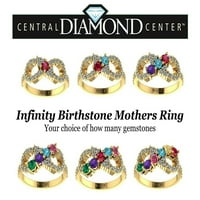 Nana Infinity odrasle majke prsten 1to kamenje ženski majke dan poklon-10k žuta-Veličina 6. Stone 5