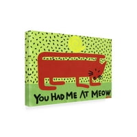 Dizajn kućnih ljubimaca Hillary za ljude 'imao me na meow Crvenoj mački' Canvas Art