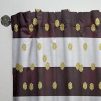 Designart 'Gold Polka Dot Retro Pattern I' Mid-Century Modern Curtain Panel
