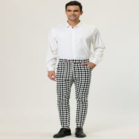Jedinstvene povoljne muške geometrijske štampane boje blok ravne prednje pantalone