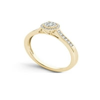 1 4ct TDW Diamond 10k dijamantski zaručnički prsten od žutog zlata