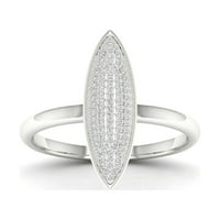 1 4ct TDW Diamond 10k bijeli Zlatni Markizni oblik klaster modni prsten