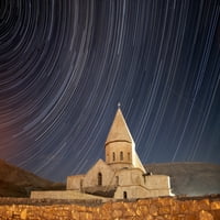 Zvijezde staze iznad samostana Saint Thaddeus, provincija Azarbaijan, sjeverozapadni Iranski poster Print