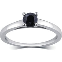 Arista ct crni dijamant pasijans prsten u srebru