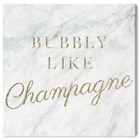 Wynwood Studio tipografija i Citati Wall Art Canvas Prints 'Bubbly Like Champagne' Citati i izreke-zlato