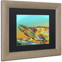 Zaštitni znak Likovna umjetnost' Kameleon ' platnena Umjetnost Dean Russo, crni mat, okvir od breze