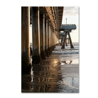 Zaštitni znak likovne umjetnosti 'Venecija plaža Pier' platnena umjetnost Lori Hutchison
