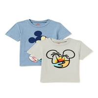 Mickey Mouse Boys Grafička Majica, 2 Pakovanja, Veličine 4-7
