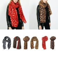 Žene zimske pašmine prevelizirani šal Leopard Ispis Tassel Shawl Wrap pokrivač