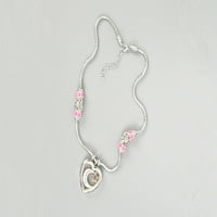 Ženski Pink ton inicijalna začarana ogrlica Za srce od Pink Box