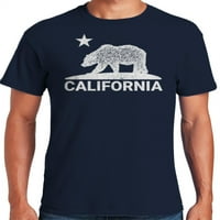 Grafička Amerika država Kalifornija medvjed SAD Zlatna državna Muška grafička majica