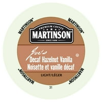 Martinson kafa Joe's Lješnjak Vanilla bez kofeina, realcup porcija za Keurig K-Cup pivare, računajte