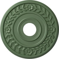 Ekena Millwork 1 4 od 5 8 ID 1 p vijenac plafon medaljon, ručno oslikana Atenski zeleni