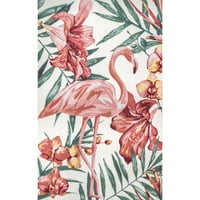 nuLOOM Oasis cvjetni Flamingo zatvoreni vanjski prostor, 6', Multi