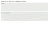 Prilagođena Reflections Kolekcija, 2 Cordless Fau Drvene Rolete, Bijele, 3 4 Širina 48 Dužina