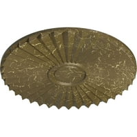 Ekena Millwork 3 4 od 3 8 P Shakuras plafon medaljon, Ručno obojene Mississippi blato pucketanje
