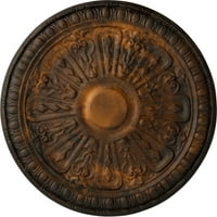 Ekena Millwork 18 od 1 4 p Raymond plafonski medaljon , ručno obojena rđa