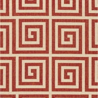 Outdoor LND129Q Linden Collection Red Creme Creme