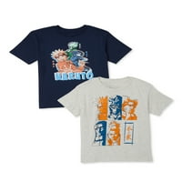 Naruto Shippuden Boys Uzumaki Grafičke Majice, 2 Pakovanja, Veličine 4-18