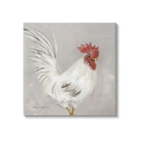 Stupell Country Chicken Hen Portret Životinje I Insekti Galerija Slika Umotana Platnena Štampa Zidna Umjetnost