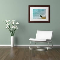 Zaštitni znak likovne umjetnosti 'Whelk Seashell i Misty Wave' Canvas Art by Pipa Fine Art, Bijeli mat, Okvir