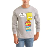 Bart Simpson Muška grafička majica 'Jedi moje šorc' dugih rukava