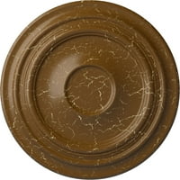 Ekena Millwork 3 8 od 1 2 P tradicionalni stropni medaljon, ručno oslikani Smokey Topaz pucketanje