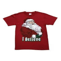 Muški crveni Santa Claus Saint Nick vjerujem da majica za božićnu praznicu majica