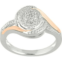 Carat T. W. Diamond 10kt modni prsten s naglaskom od bijelog i ružičastog zlata