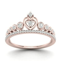 1 4ct TDW Diamond 10k Rose Gold Crown modni prsten