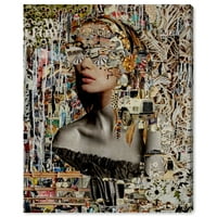 Wynwood Studio modni i Glam zidni umjetnički platneni printovi 'Katy Hirschfeld - moderni cvijet' portreti-braon,