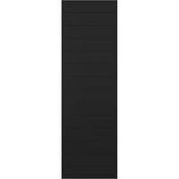 Ekena Millwork 18 W 79 H True Fit PVC horizontalna letvica modernog stila fiksne roletne, Crne