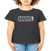 Marvel Logo Tie Dye Fill Junior kratki rukav grafička majica, veličine XS-2XL