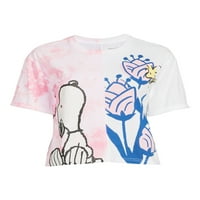 Snoopy Juniors ' Graphic Split Skimmer T-Shirt