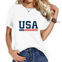 USA Američka zastava 4. jula Ponosna američka majica za žene