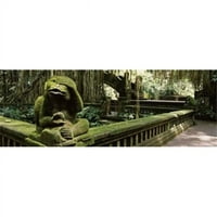 Kip majmuna u hramu kupanje hram Ubud Monkey Forest Ubud Bali Indonezijski poster Ispis do - 12