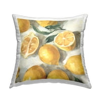 Stupell Industries citrusno limunovo voće narezana seoska seoska kuća dizajn Emma Caroline jastuk za bacanje