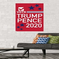 Trendovi Međunarodni glas - Trump Pence Zidni poster 22.375 34 Premium neupljiva verzija