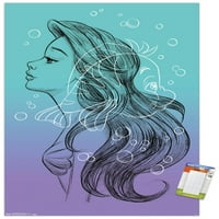 Disney Mala sirena - Sketch zidni poster, 14.725 22.375