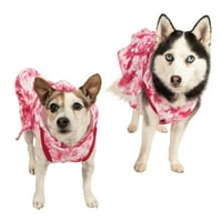 Justice Pet Poliester Flis Dog Dress Hoodie, Pink, S